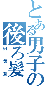 とある男子の後ろ髪（何気茸）