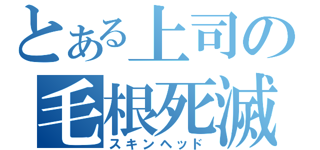 とある上司の毛根死滅（スキンヘッド）