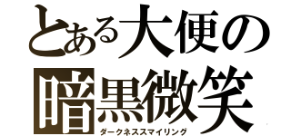 とある大便の暗黒微笑（ダークネススマイリング）