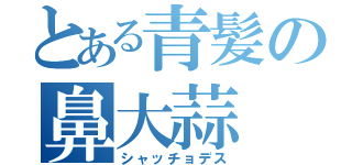 とある青髪の鼻大蒜（シャッチョデス）