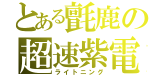 とある氈鹿の超速紫電（ライトニング）