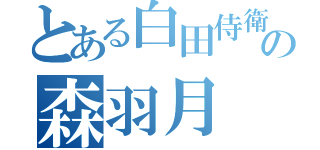 とある白田侍衛の森羽月（）