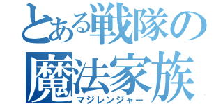 とある戦隊の魔法家族（マジレンジャー）