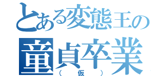 とある変態王の童貞卒業（（仮））