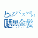 とあるバスケ部の腹黒金髪（インデック）