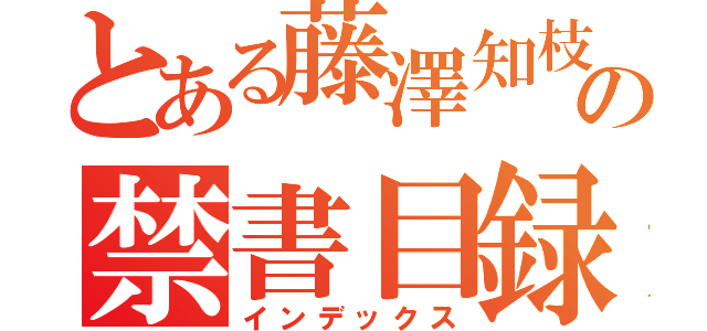 とある藤澤知枝美の禁書目録（インデックス）