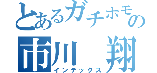 とあるガチホモの市川 翔（インデックス）