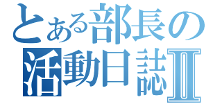 とある部長の活動日誌Ⅱ（）