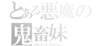 とある悪魔の鬼畜妹（フランドール・スカーレット）