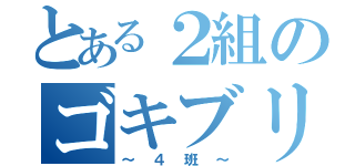 とある２組のゴキブリ班長（～４班～）