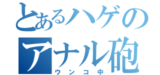 とあるハゲのアナル砲（ウンコ中）