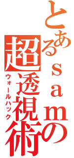 とあるｓａｍの超透視術（ウォールハック）