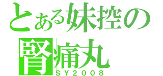 とある妹控の腎痛丸（ＳＹ２００８）