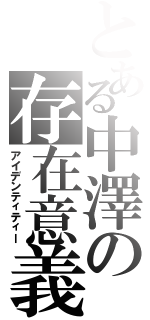 とある中澤の存在意義（アイデンティティー）