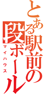 とある駅前の段ボール（マイハウス）