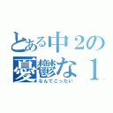 とある中２の憂鬱な１年間（なんてこったい）