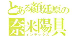 とある顏廷原の奈米陽具（インデックス）