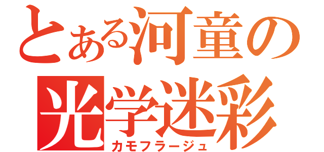 とある河童の光学迷彩（カモフラージュ）