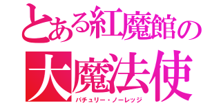 とある紅魔館の大魔法使い（パチュリー・ノーレッジ）