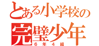 とある小学校の完璧少年（６年４組）