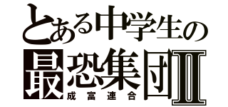 とある中学生の最恐集団Ⅱ（成富連合）