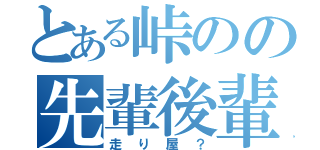 とある峠のの先輩後輩（走り屋？）