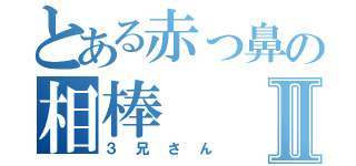 とある赤っ鼻の相棒Ⅱ（３兄さん）