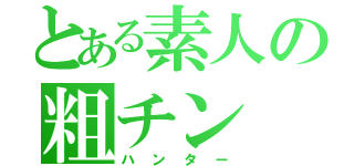 とある素人の粗チン（ハンター）