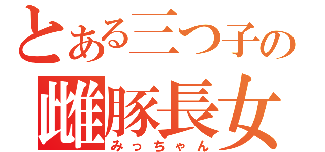 とある三つ子の雌豚長女（みっちゃん）