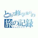 とある修学旅行の旅の記録（キョウトナラ）