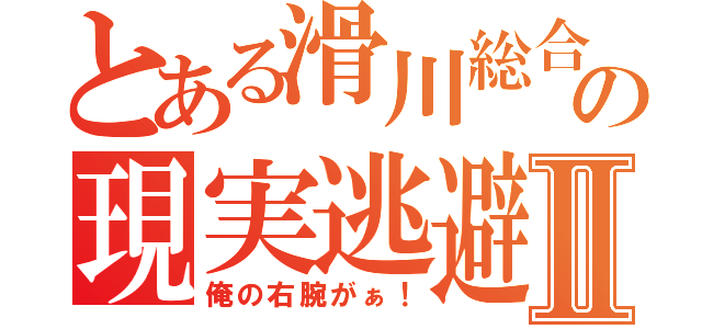 とある滑川総合の現実逃避行Ⅱ（俺の右腕がぁ！）