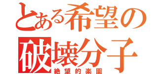 とある希望の破壊分子（絶望的楽園）