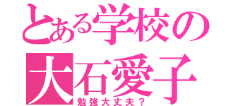 とある学校の大石愛子（勉強大丈夫？）