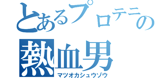 とあるプロテニス界の熱血男（マツオカシュウゾウ）