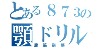 とある８７３の顎ドリル（腹筋崩壊）