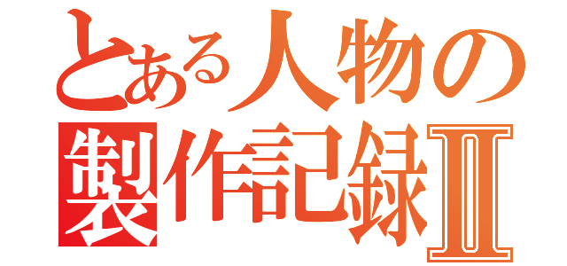 とある人物の製作記録Ⅱ（）