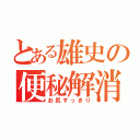 とある雄史の便秘解消（お尻すっきり）