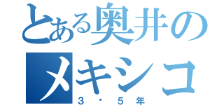 とある奥井のメキシコ駐在（３〜５年）