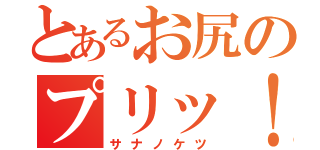 とあるお尻のプリッ！（サナノケツ）