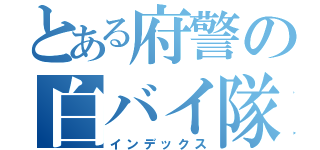 とある府警の白バイ隊員（インデックス）