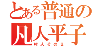 とある普通の凡人平子（村人その２）