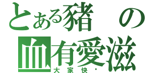 とある豬の血有愛滋（大家快跑）