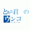 とある君のウンコ（インデックス）