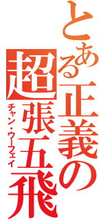 とある正義の超張五飛（チャン・ウーフェイ）