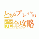 とあるプレイヤーの完全攻略（パーフェクトクリア）