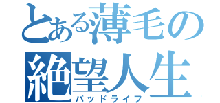 とある薄毛の絶望人生（バッドライフ）