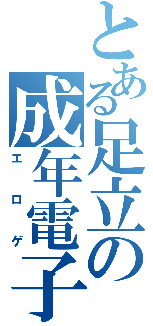 とある足立の成年電子遊戯（エロゲ）