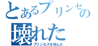 とあるプリンセスの壊れた（プリンセスを叫んだ）