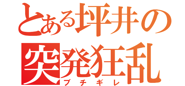 とある坪井の突発狂乱（ブチギレ）