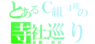 とあるＣ組４班の寺社巡り（京都・奈良）